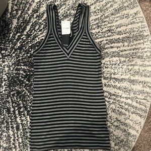 Black and grey long tank top